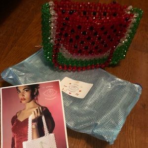 Susan Alexandra dream watermelon beaded bag nwt